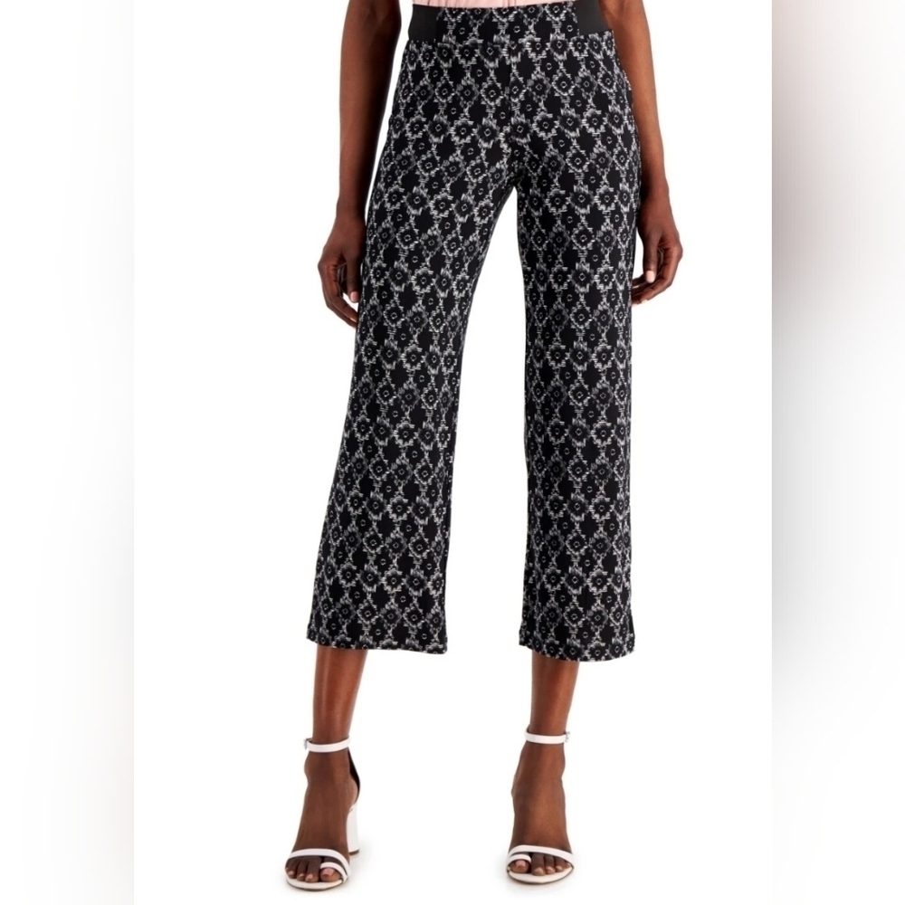 INC International Concepts Stretch Palazzo Cropped Ankle Pants PXL Petite XL - Picture 1 of 7